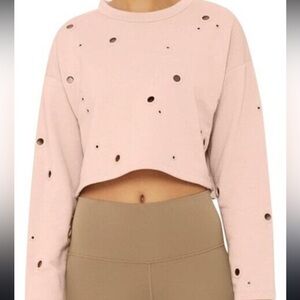 Alo Yoga Cadence pullover crop sweatshirt NWT